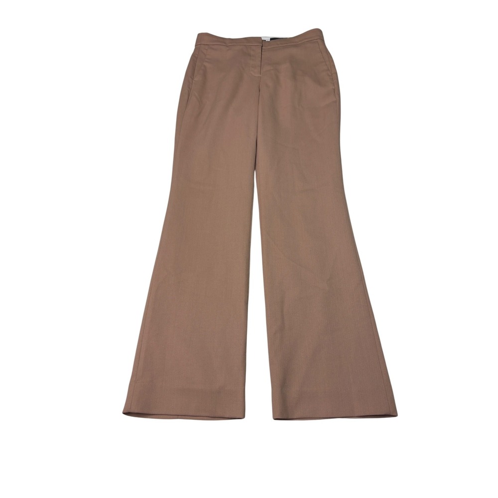 J.Crew Willa full-length Flare Pants Italian Wool Camel Brown Womens 6 W32 L32